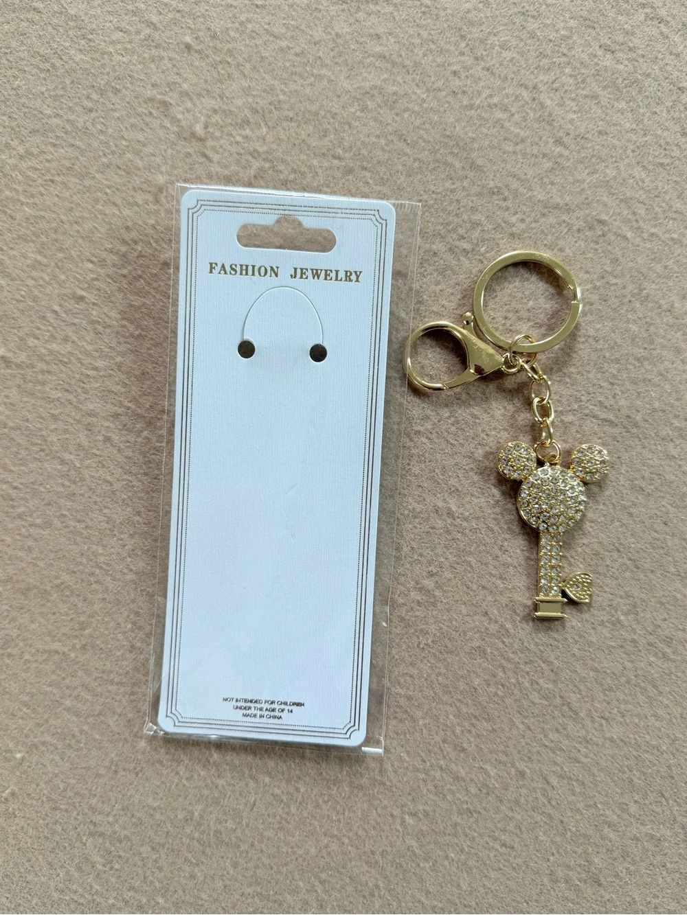 Skeleton key Mickey Mouse Keychain bag Charm gifts travel keyring rhinestone